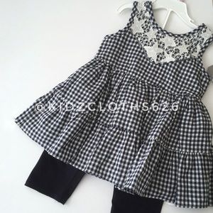 NWT Pastourelle Gingham Dress w Leggings